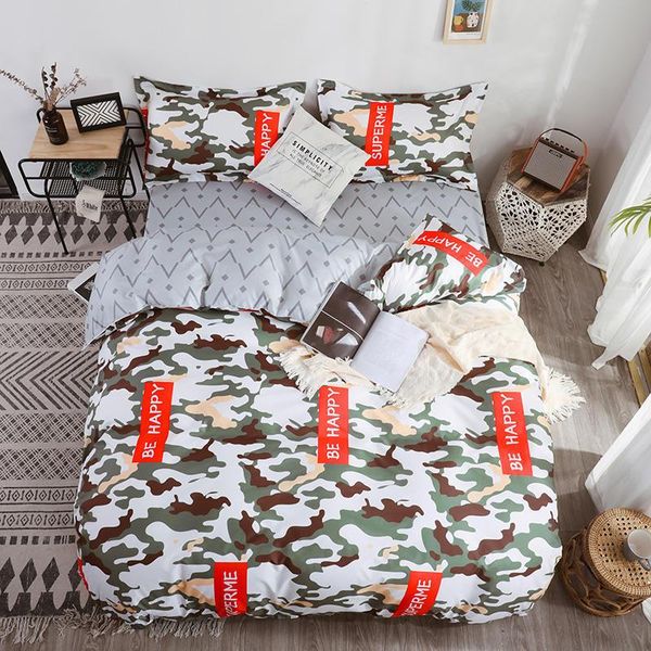 

bedding sets camouflage duvet cover set 3/4 pcs modern bedclothes ab desgin bed sheet pillowcase comforter for women kids oceania