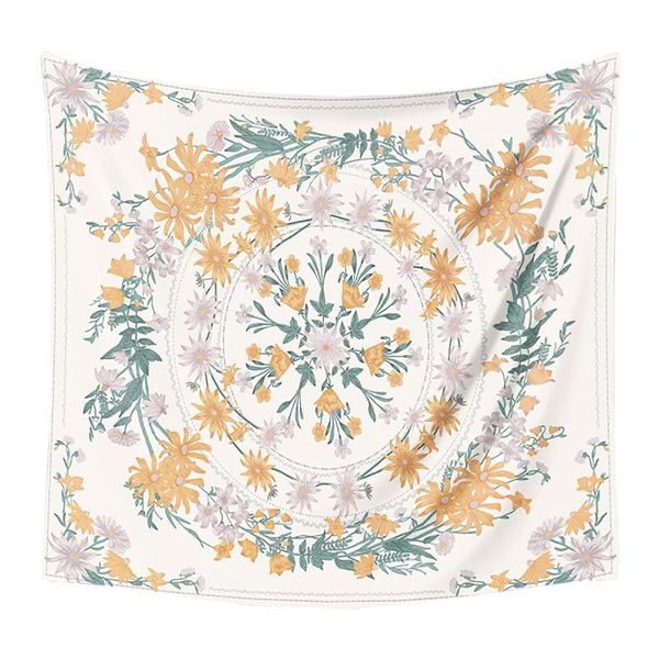 

tapestries wall hanging dorm yoga mats living room gift folding office ornament sketched flower plant art beach floral tapestry polyester