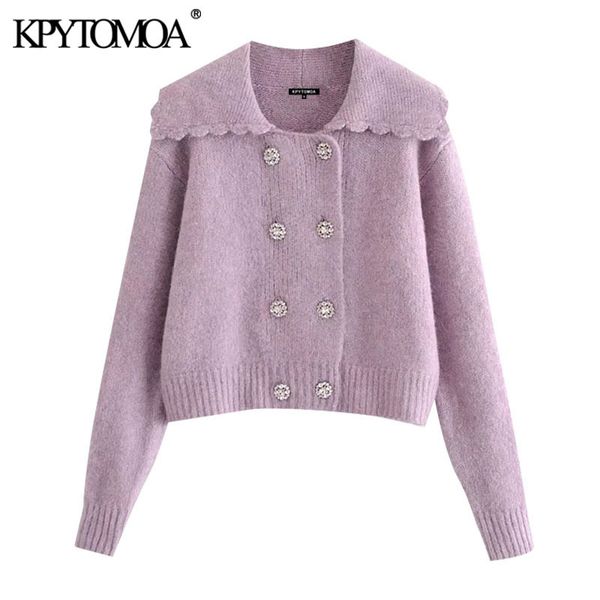 

women fashion rhinestone buttoned knitted cardigan sweater vintage long sleeve female outerwear chic 210416, White;black