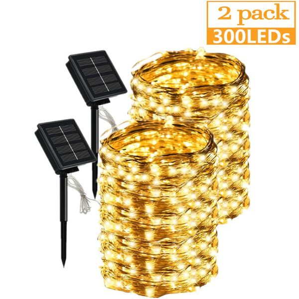 

solar lamps string fairy lights 32m 330led / 22m 220 led waterproof outdoor garland power lamp christmas for garden decoration
