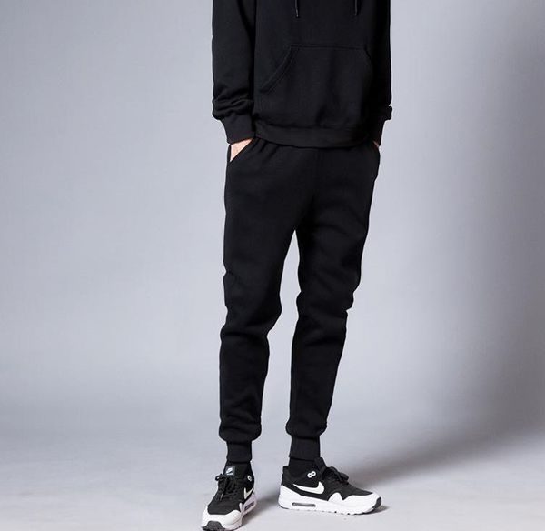 

brand men's trousers padded pants for male leisure trouser, Black