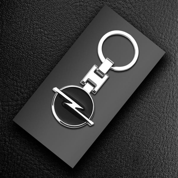

keychains 3d zinc alloy car logo emblem keychain holder for opel insignia astra h j g corsa d vectra c zafira b vivaro e accessories 2021, Silver