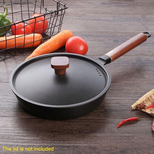 

pans 24cm omelette bacon eggs burgers easy clean anti scalding with handle cast iron home non stick kitchen electric mini frying pan