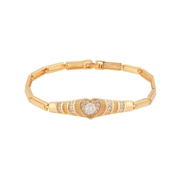 

link, chain mxgxfam ( 19 cm ) heart zircon watch bracelets for women fashion jewelry gold color 18 k + cz gift, Black