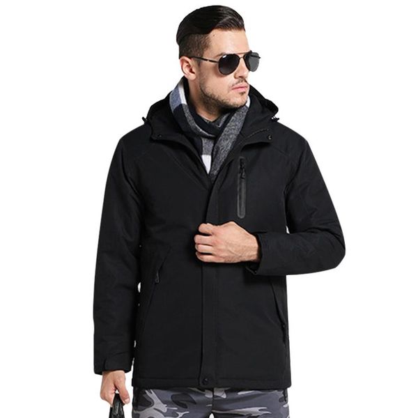 

men's jackets 2021 mans heating winter warming smart constant temperature usb charging one key coat chaquetas hombre, Black;brown