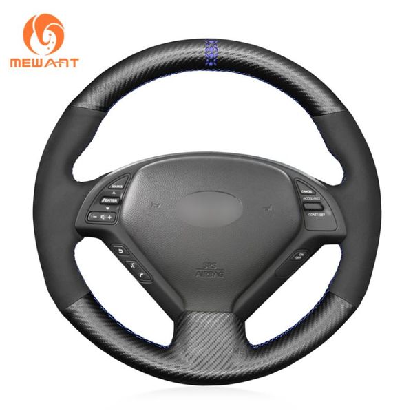 

carbon fiber steering wheel cover for infiniti g37 g g25 g35 ex ex35 ex37 q q40 q60 qx50 skyline hollow decoration covers
