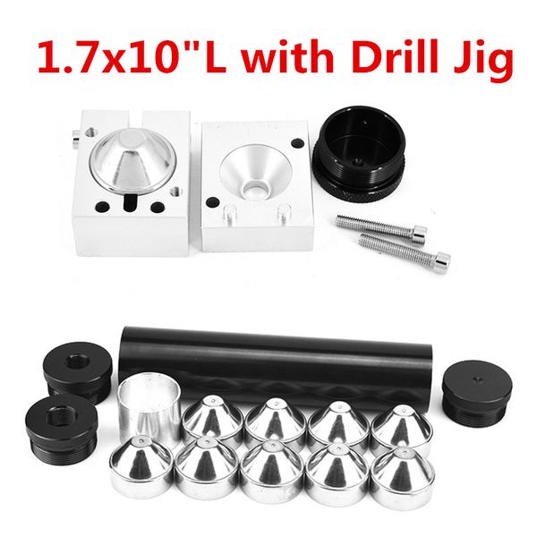 

stainless steel 10 inch 1.75''od fuel filter solvent trap with baffle cone end cap guide drill jig fixture napa 4003 wix 24003