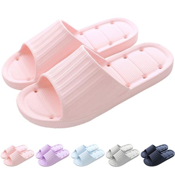 

slippers summer men shoes women's fashion casual couples home bathroom shower non-slip pool zapatos de hombre, Black