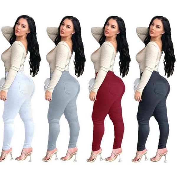 

women's jeans summer women casual thin denim high waist ladies push up stretch plus size washed skinny pencil pants, Blue