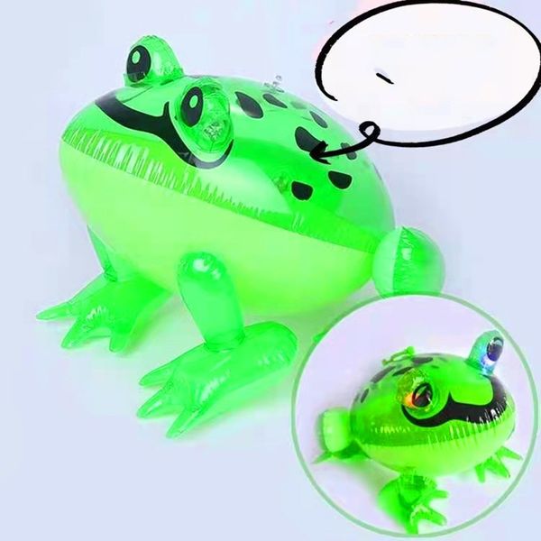 Big Frog Luminescence Balloons Gonfiabile Elastic Party Toys Palloncino per bambini 37cm * 35cm * 30cm che rimbalza 3 76fy Q2