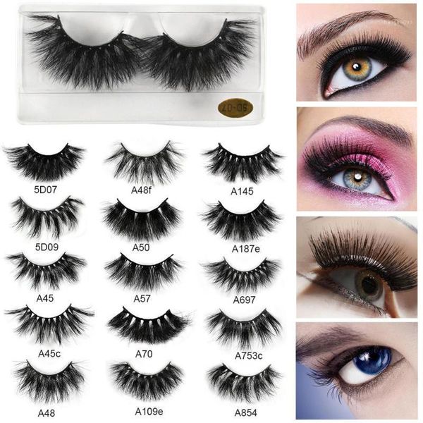 

pair of 25mm long 5d mink false eyelashes natural fake lashes length makeup 3d extension eyelash beauty1
