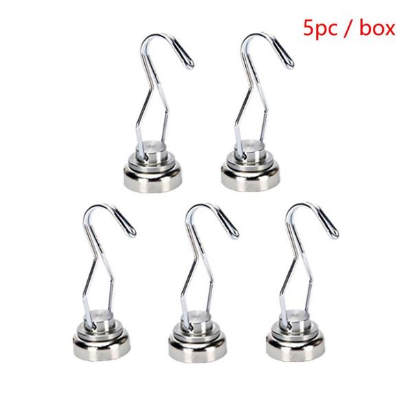 

5pcs hanging heavy duty swing home storage indoor outdoor powerful metal no trace kitchen magnetic hook rotatable swivel hooks & rails