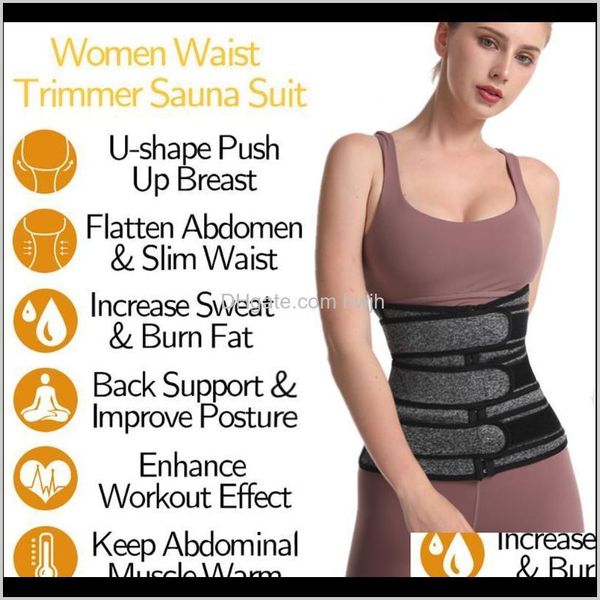 

support women latex waist trainer body sport belt fitness abdomen waistband workout shaper corset sweat strap bfhaa rfany, Black;gray