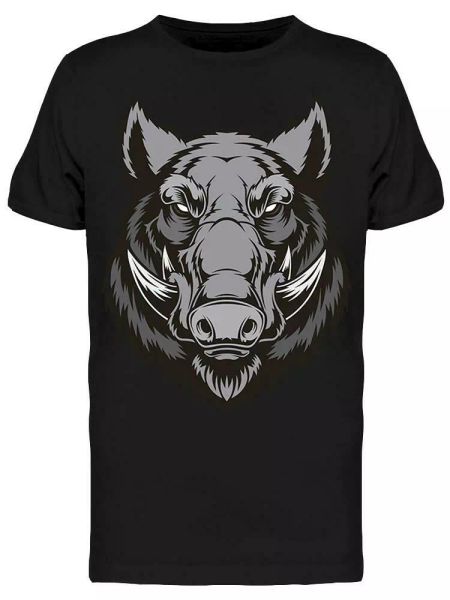 

Wild Boar Head Mascot Tee Men's -Image by Shutterstock, White;black