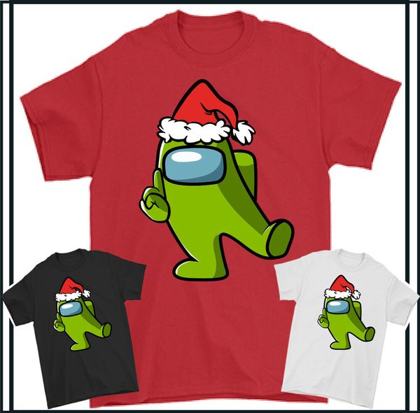 

impostor shirt between usa christmas repeat gaming gamer mens boys, White;black