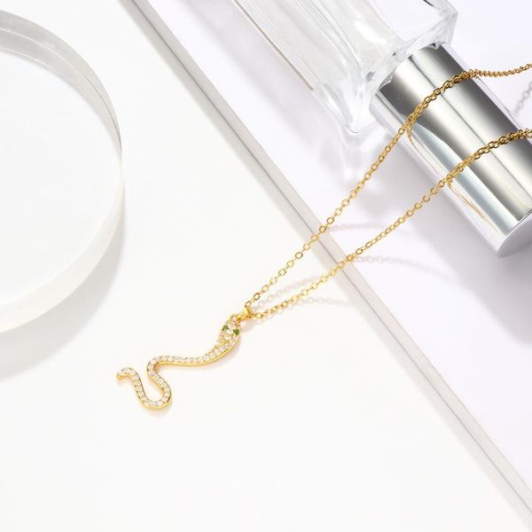 

chains trendy punk snake pendant necklace golden silver color unquie men women neck jewelry friend gift for 2021
