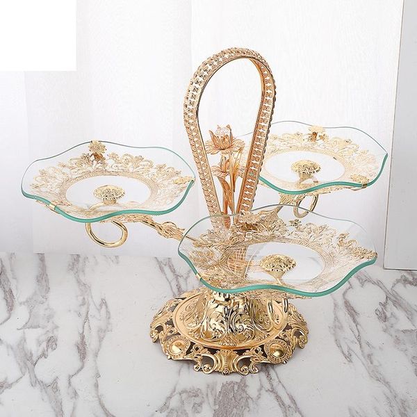 

glass fruit bowl light luxury creative home living room el tea table crystal wholesale dishes & plates