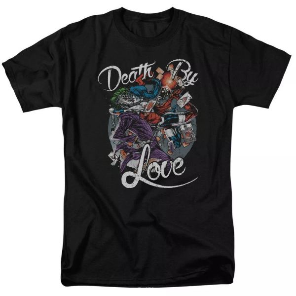 

batman death by love t-shirt sizes s-3x new, White;black