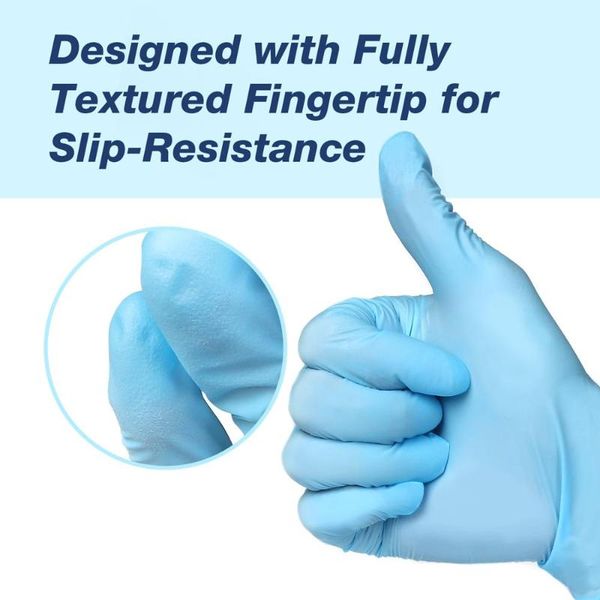 

disposable gloves nitrile blue 100pcs/lot food grade waterproof allergy work safety mechanic