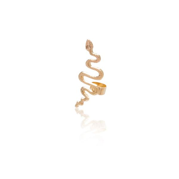 

fashion luxury snake-ear clip/stud trendy party single earrings for women gifts stud, Golden;silver