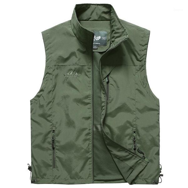 

men's vests spring summer casual vest men sleeveless jacket military tactical bomber thin breathable waistcoats jaqueta masculina, Black;white