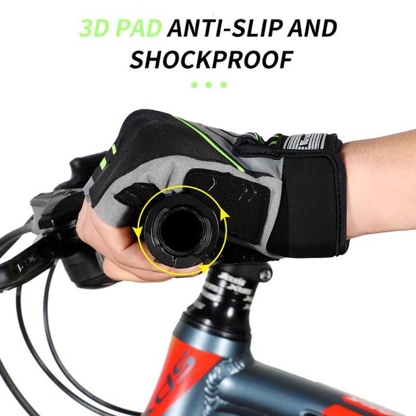 

anti-slip half finger gloves camping cycling sport fashion mittens antiskid, Black