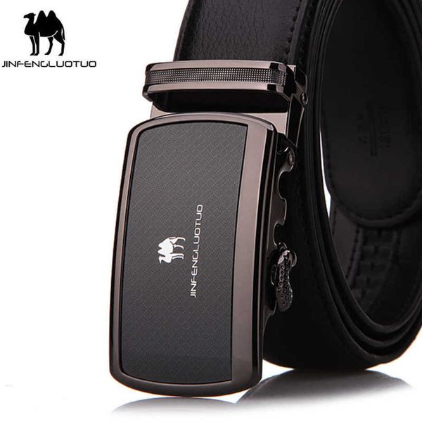 

cow leather pure business men's belt automatic buckle, Black;brown