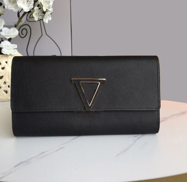 

2021 luxury men's/women's purses printed leather purses men's fashion designer small purse holder casket-m62148, Red;black
