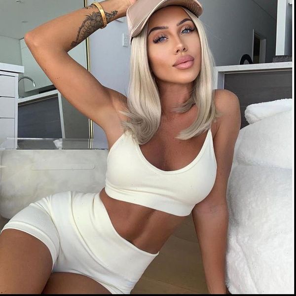 

crop sports women tracksuits and shorts set outfit workout clothes for womens sportswear 2 pcs gym female running, Gray