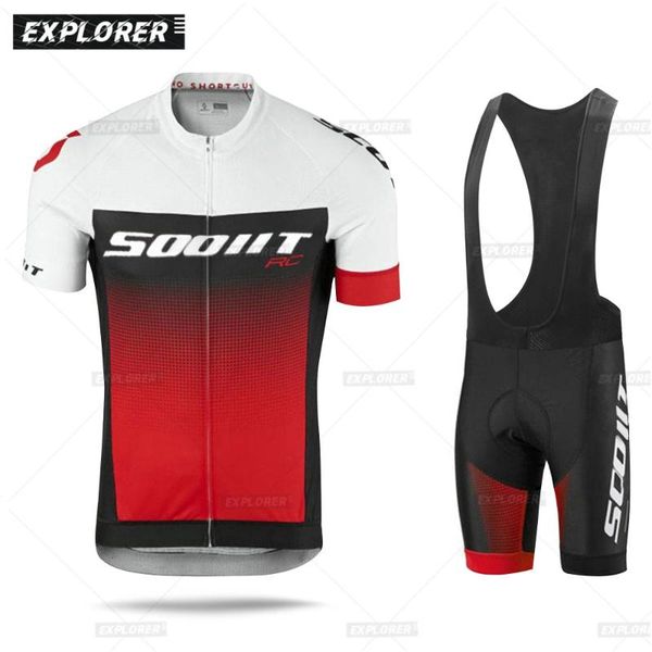 

summer short sleeve jersey set scottes rc men cycle clothing outdoor pro team uniform ropa de ciclismo hombre quick-dry 2021 racing sets, Black;blue