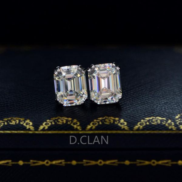 

stud d.clan 100% 925 sterling silver cubic zircon earrings for women sparking engagement wedding party gift, Golden;silver