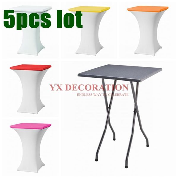 

table cloth mix color square spandex cocktail cover wedding tablecloth for event banquet decoration