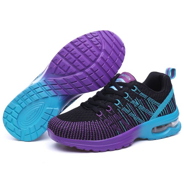 

fashon women sport running shoes fly knit cushion pink purple volt yellow trainers sneakers code: wy29-861 size 35-42 made in china