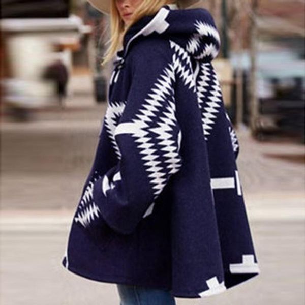 

women casual jackets hooded collar simple oversize print outerwear autumn winter warm arrival female chaquetas women's, Black;brown