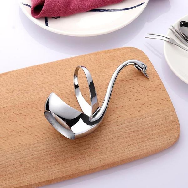 

hooks & rails zinc alloy forks spoons tableware stand holder swan shaped salad dessert ladles base (swan with round shape)