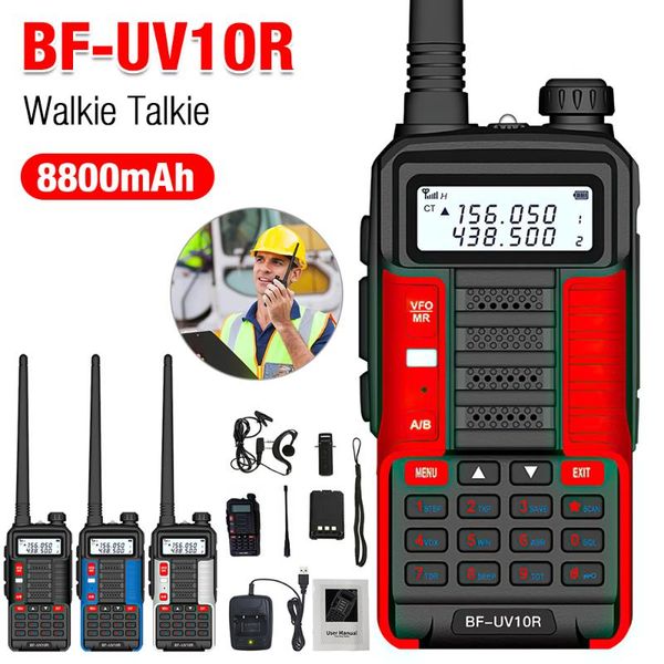 

walkie talkie baofeng uv-10r handheld radio transceiver portable mini high powerful for outdoor forest
