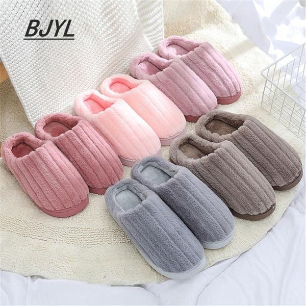 

slippers 2021 cotton men's thick bottom warm home mop female couple male indoor, Black