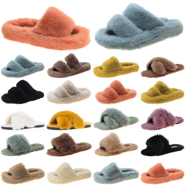 

2021 luxury women slides slippers shoes womens comfortable loafer black yellow slide slipper flat flip flops size 35-40 color61