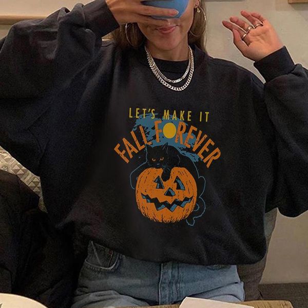 

women's hoodies & sweatshirts sports america vintage letters printing sweatshirt women crewneck oversized long sleeve casual plus size, Black
