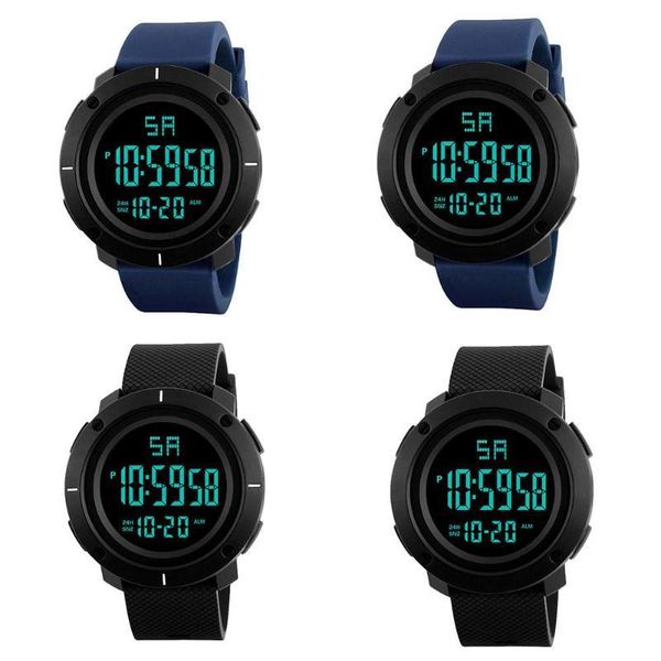 

wristwatches digital led waterproof wrist watch men stylish electronic round watches, Slivery;brown