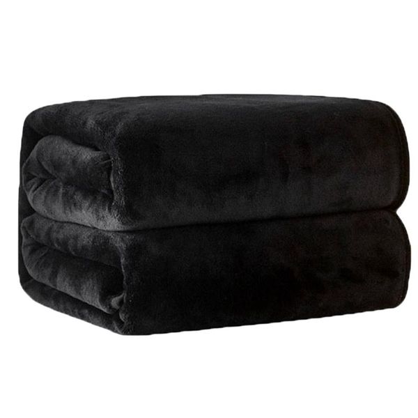 

blankets 1pc plain color coral fleece blanket cape sleeping for home