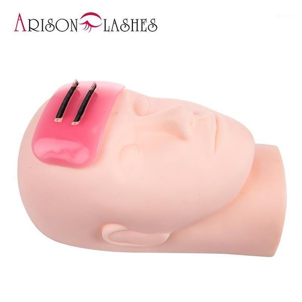 

pink eyelash stand pad thicker silicone lash holder extension tool1