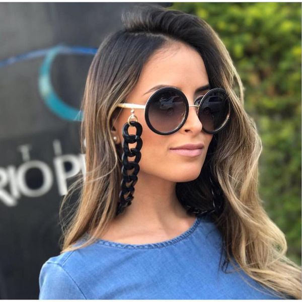 

sunglasses frames fashion acrylic chain chic womens eyeglass chains reading glasses eyewears cord holder neck strap lanyard 70cm, Silver