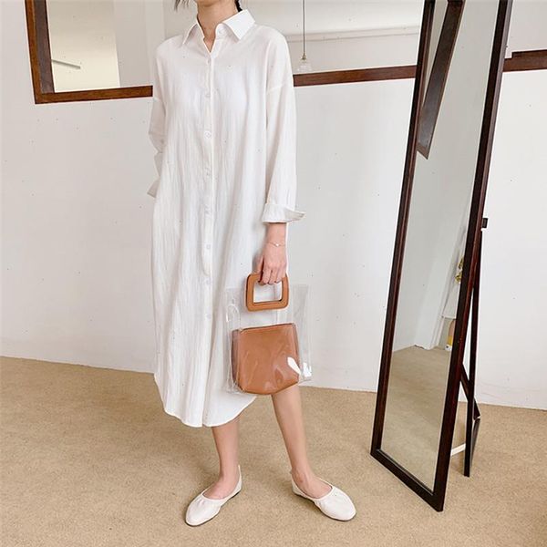 

autumn cotton white plus loose womens blouses long sleeve chic office top