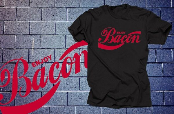 

enjoy bacon t-shirt tee shirt bacon t shirt funny shirt tee gift, White;black