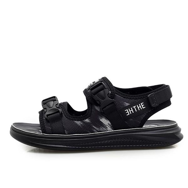 

sandals sandale in shoes rubber outdoor casual homme 44 mens shoe praia geta dress 39 beach hollow sandalia footwear plage roman samool, Black