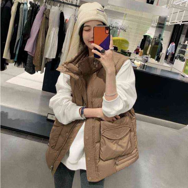 

2021 down vest female zhang beibei and the same korean leisure, Black;white