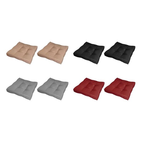 

cushion/decorative pillow set of 2 tufted chair pad seat cushions patio furniture