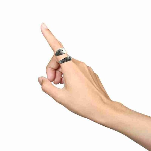 

wedding rings adjustable opening 1 pc ring desert night cactus snarling wolf bird twisted sunset river bracelet good quality, Slivery;golden