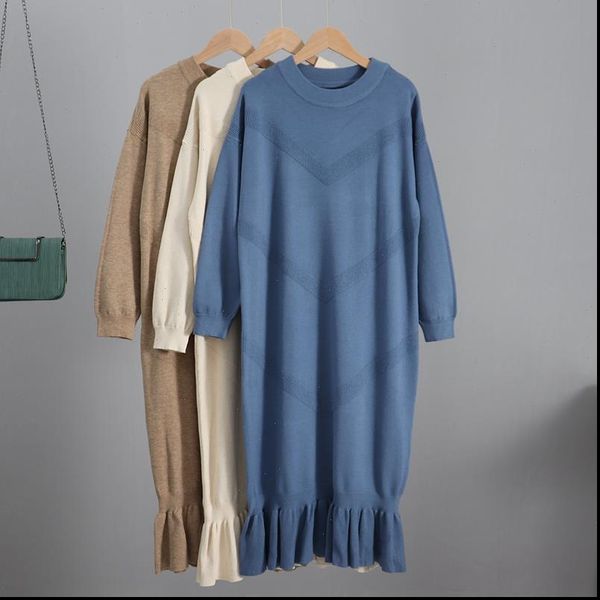 

women dresses oversized long knit maxi sweater dress autumn winter pullover straight casual highstreet midi, Black;gray